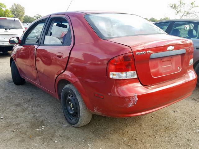 KL1TG566X6B576104 - 2006 CHEVROLET AVEO LT RED photo 3