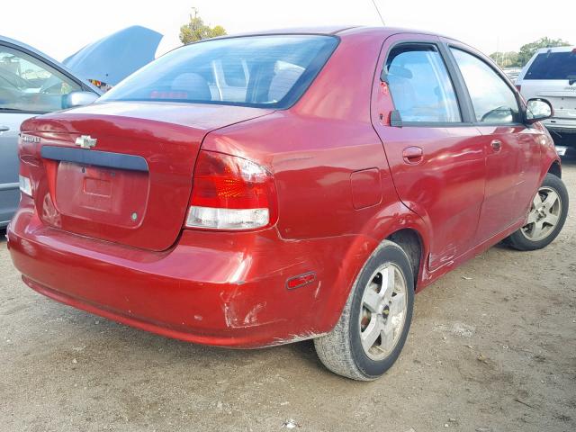 KL1TG566X6B576104 - 2006 CHEVROLET AVEO LT RED photo 4