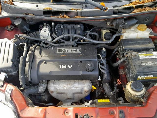 KL1TG566X6B576104 - 2006 CHEVROLET AVEO LT RED photo 7