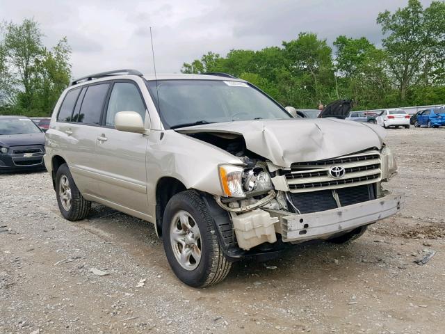 JTEHF21A330106219 - 2003 TOYOTA HIGHLANDER BEIGE photo 1