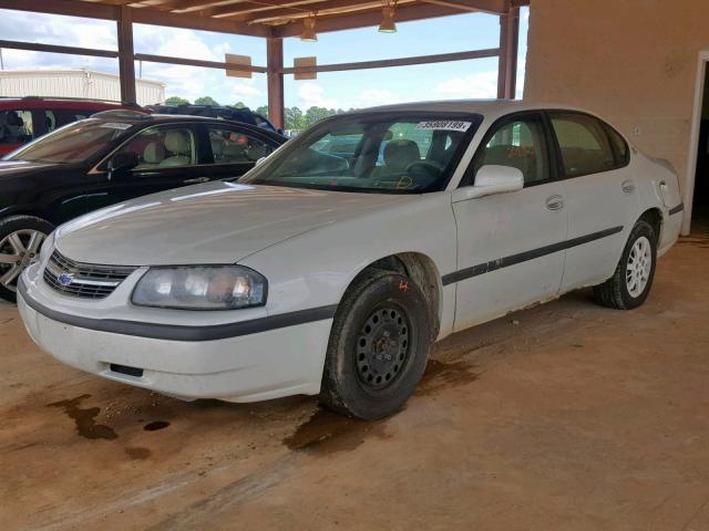 2G1WF52E249341127 - 2004 CHEVROLET IMPALA WHITE photo 2