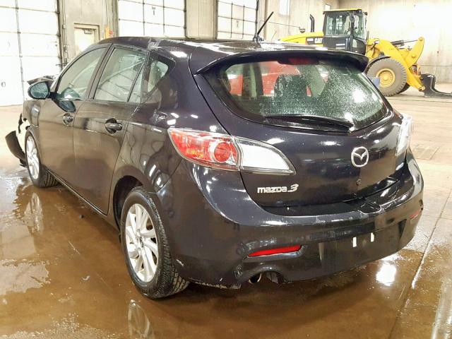 JM1BL1L75D1764845 - 2013 MAZDA 3 I BLACK photo 3