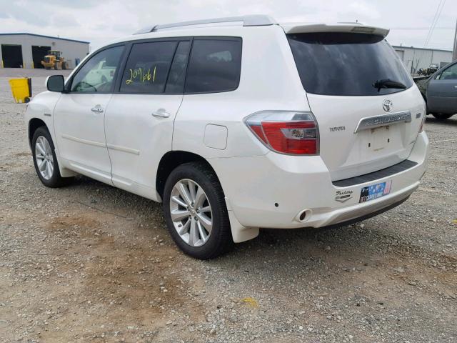 JTEEW44A082001448 - 2008 TOYOTA HIGHLANDER WHITE photo 3