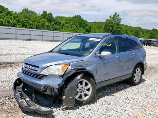 JHLRE48728C065978 - 2008 HONDA CR-V EXL BLUE photo 2