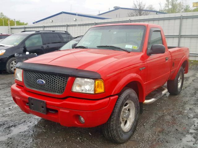 1FTYR11U72TA57801 - 2002 FORD RANGER RED photo 2