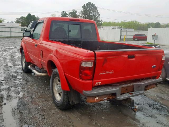 1FTYR11U72TA57801 - 2002 FORD RANGER RED photo 3