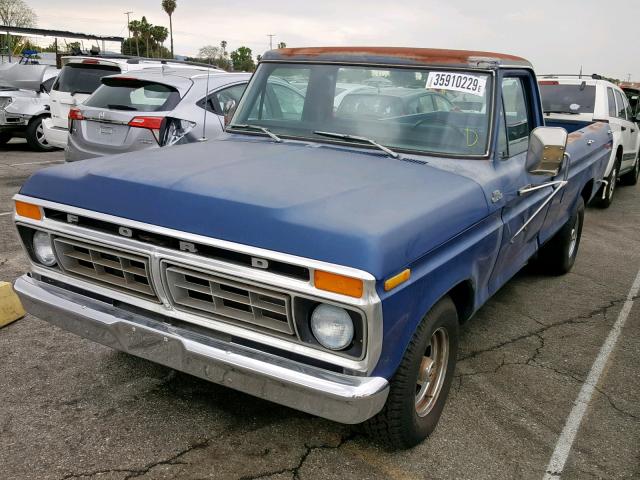 000000F15JRY63658 - 1977 FORD PICK UP BLUE photo 2