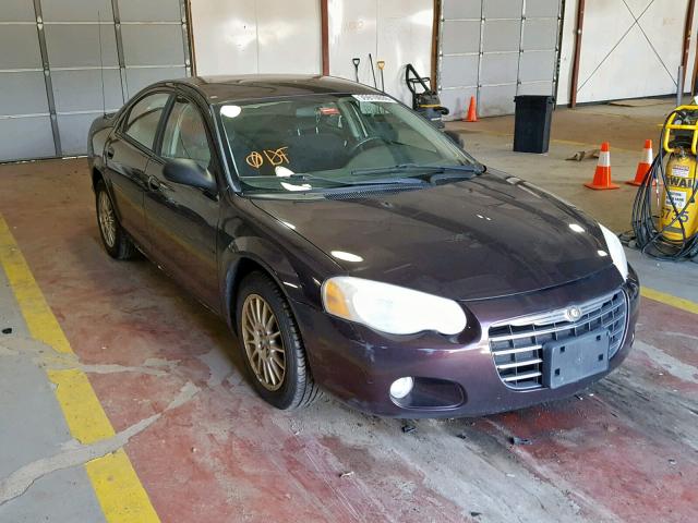 1C3EL56R54N393331 - 2004 CHRYSLER SEBRING LX MAROON photo 1