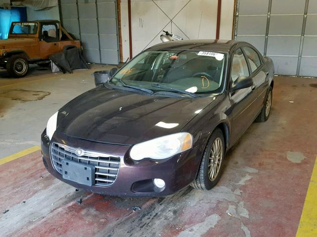 1C3EL56R54N393331 - 2004 CHRYSLER SEBRING LX MAROON photo 2