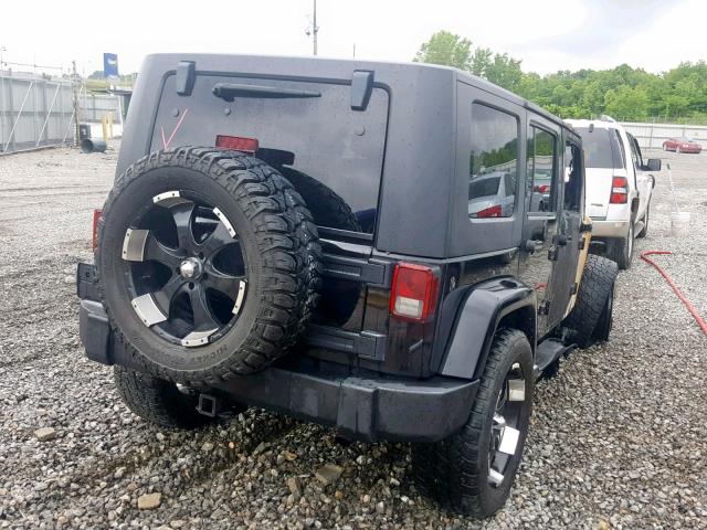 1J4GA59197L195202 - 2007 JEEP WRANGLER S BLACK photo 4