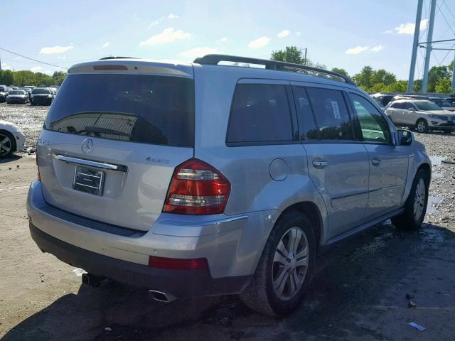 4JGBF71E89A508343 - 2009 MERCEDES-BENZ GL 450 4MA SILVER photo 4