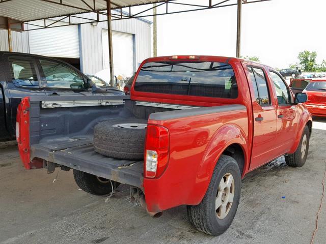 1N6AD07U25C416944 - 2005 NISSAN FRONTIER C RED photo 4