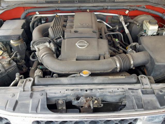 1N6AD07U25C416944 - 2005 NISSAN FRONTIER C RED photo 7