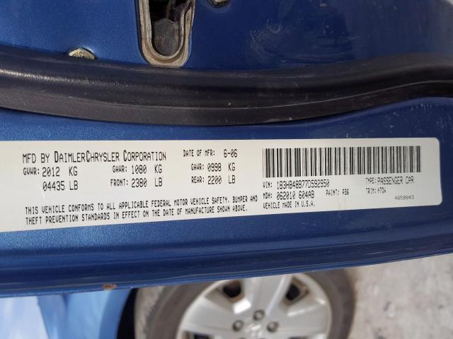 1B3HB48B77D592950 - 2007 DODGE CALIBER SXT  photo 10