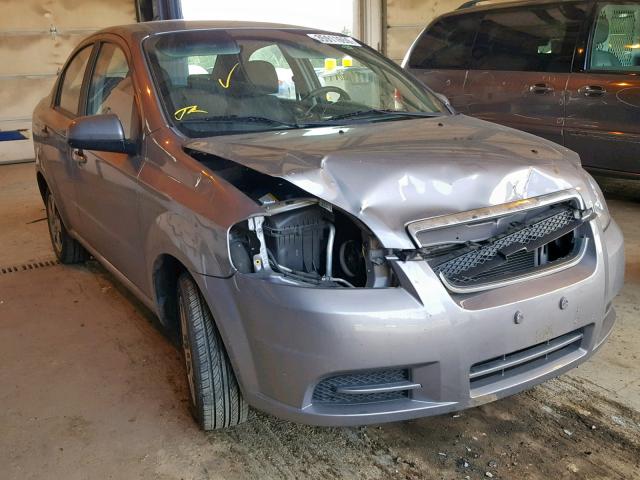 KL1TD5DE2AB127608 - 2010 CHEVROLET AVEO LS GRAY photo 1