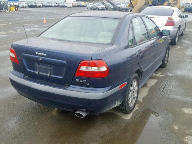 YV1VS29561F738565 - 2001 VOLVO S40 1.9T BLUE photo 4