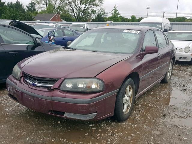 2G1WH55KX39188202 - 2003 CHEVROLET IMPALA LS MAROON photo 2