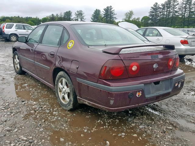 2G1WH55KX39188202 - 2003 CHEVROLET IMPALA LS MAROON photo 3