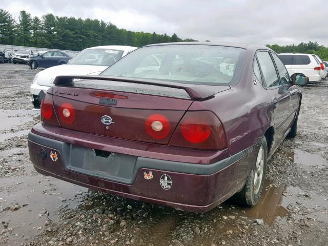 2G1WH55KX39188202 - 2003 CHEVROLET IMPALA LS MAROON photo 4