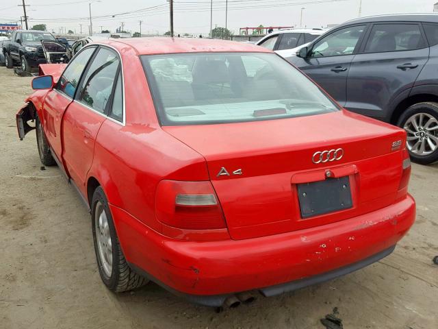 WAUED28D7XA002813 - 1999 AUDI A4 2.8 QUA RED photo 3