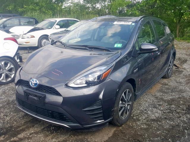 JTDKDTB37J1605022 - 2018 TOYOTA PRIUS C GRAY photo 2