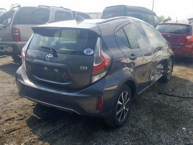 JTDKDTB37J1605022 - 2018 TOYOTA PRIUS C GRAY photo 4