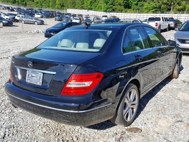 WDDGF4HB2DA858263 - 2013 MERCEDES-BENZ C 250 BLACK photo 4