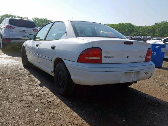 1B3ES47C6WD623035 - 1998 DODGE NEON HIGHL WHITE photo 3