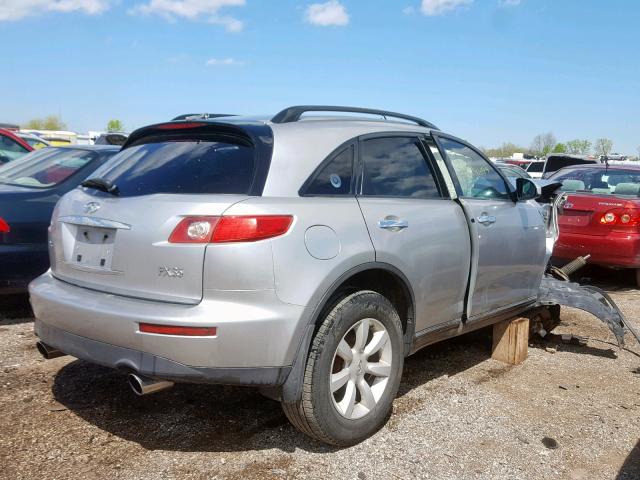 JNRAS08W54X217967 - 2004 INFINITI FX35 SILVER photo 4