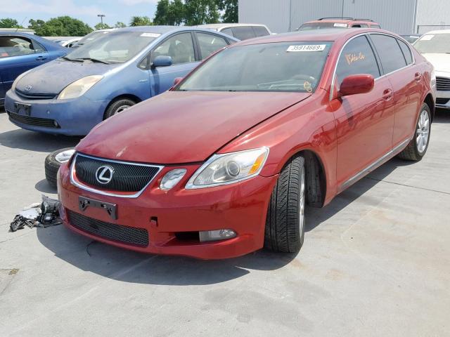 JTHBH96S765012543 - 2006 LEXUS GS 300 RED photo 2