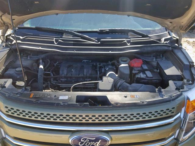 1FM5K8F84DGA59900 - 2013 FORD EXPLORER L GREEN photo 7