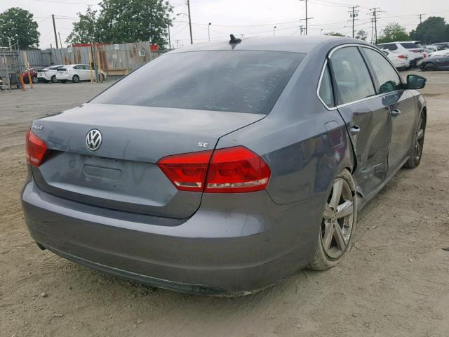 1VWBP7A31EC002008 - 2014 VOLKSWAGEN PASSAT SE GRAY photo 4