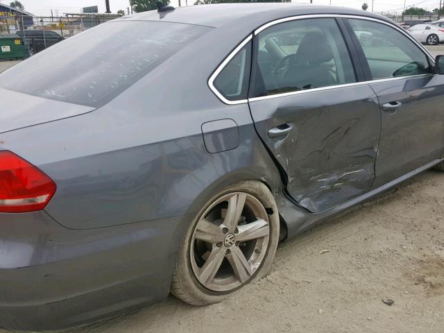 1VWBP7A31EC002008 - 2014 VOLKSWAGEN PASSAT SE GRAY photo 9