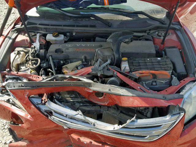 4T1BB46KX8U031369 - 2008 TOYOTA CAMRY HYBR RED photo 7