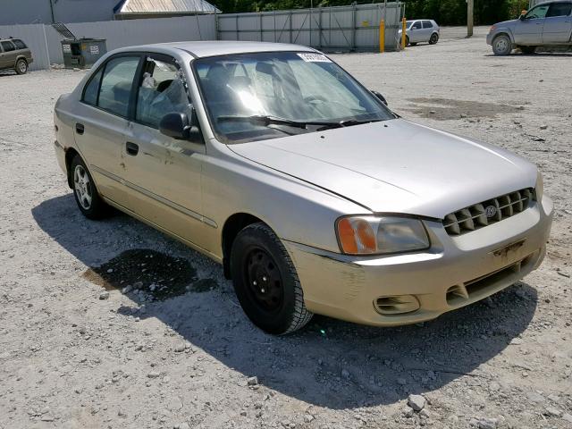 KMHCG45C22U333908 - 2002 HYUNDAI ACCENT GL GOLD photo 1