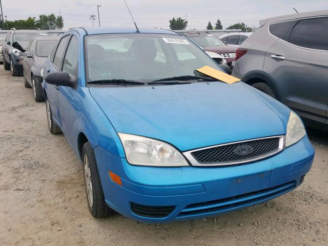 1FAHP34N37W279205 - 2007 FORD FOCUS ZX4 BLUE photo 1