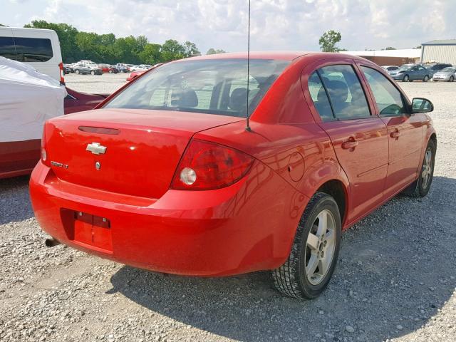 1G1AT58H697163896 - 2009 CHEVROLET COBALT LT RED photo 4