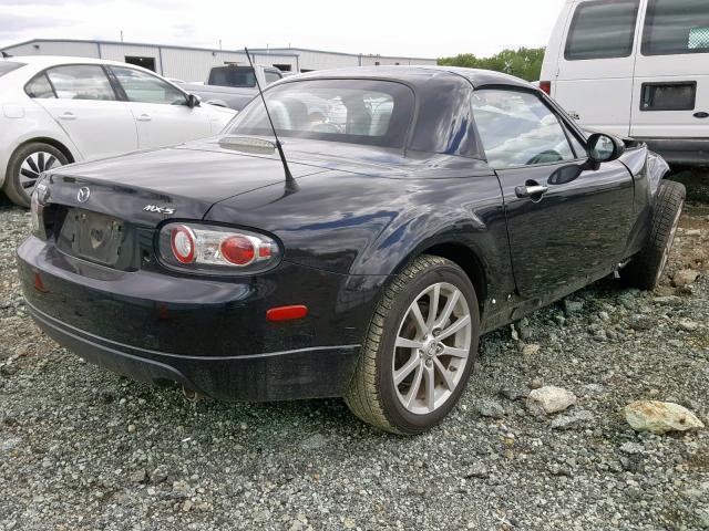 JM1NC26F880143472 - 2008 MAZDA MX-5 MIATA BLACK photo 4