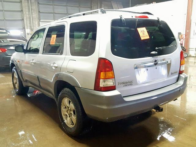 4F2CU09112KM64211 - 2002 MAZDA TRIBUTE LX SILVER photo 3