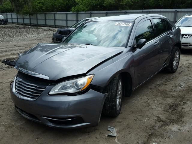 1C3CCBAB2DN689861 - 2013 CHRYSLER 200 LX GRAY photo 2