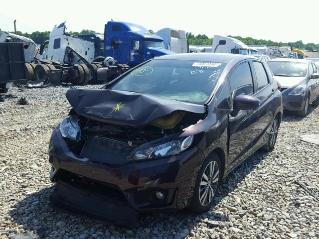 3HGGK5H86FM719938 - 2015 HONDA FIT EX PURPLE photo 2