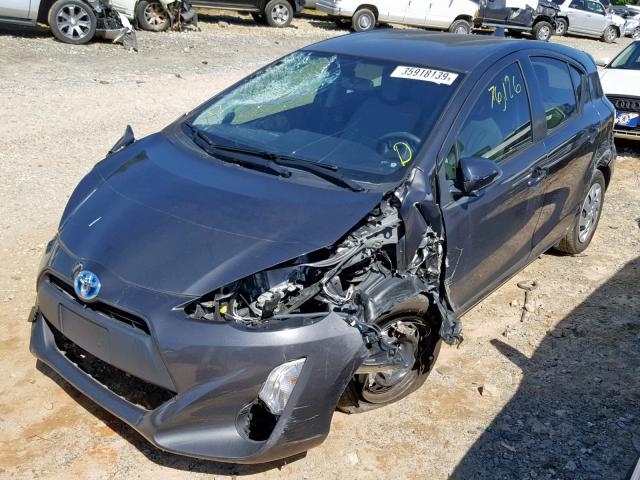 JTDKDTB36F1112052 - 2015 TOYOTA PRIUS C GRAY photo 2