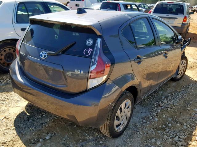 JTDKDTB36F1112052 - 2015 TOYOTA PRIUS C GRAY photo 4