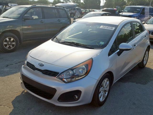 KNADN5A30C6028162 - 2012 KIA RIO EX SILVER photo 2