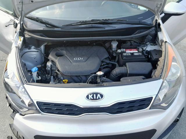 KNADN5A30C6028162 - 2012 KIA RIO EX SILVER photo 7