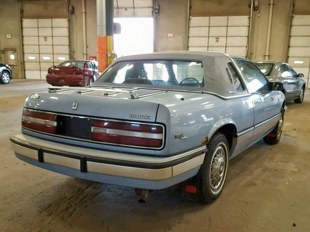 2G4WD14T7K1459327 - 1989 BUICK REGAL LIMI BLUE photo 4