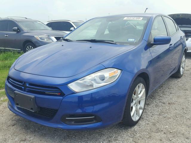 1C3CDFBA3DD143568 - 2013 DODGE DART SXT BLUE photo 2