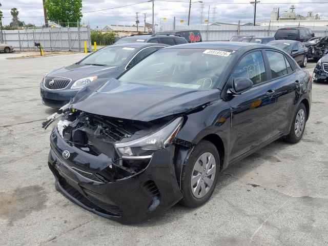 3KPA24ABXKE178966 - 2019 KIA RIO S BLACK photo 2