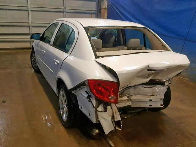 1G1AT58H597248583 - 2009 CHEVROLET COBALT LT WHITE photo 3