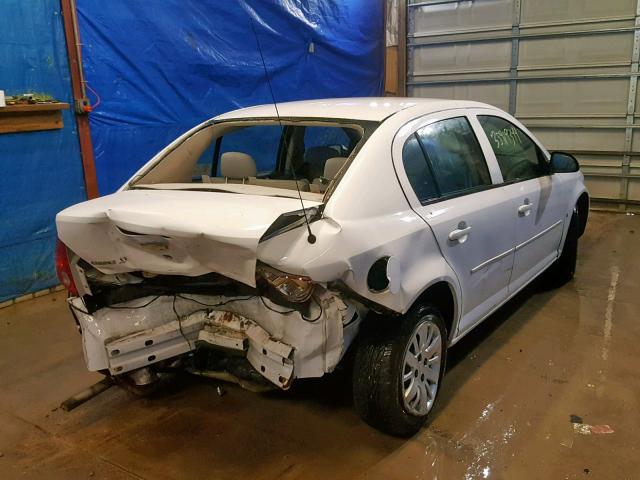 1G1AT58H597248583 - 2009 CHEVROLET COBALT LT WHITE photo 4